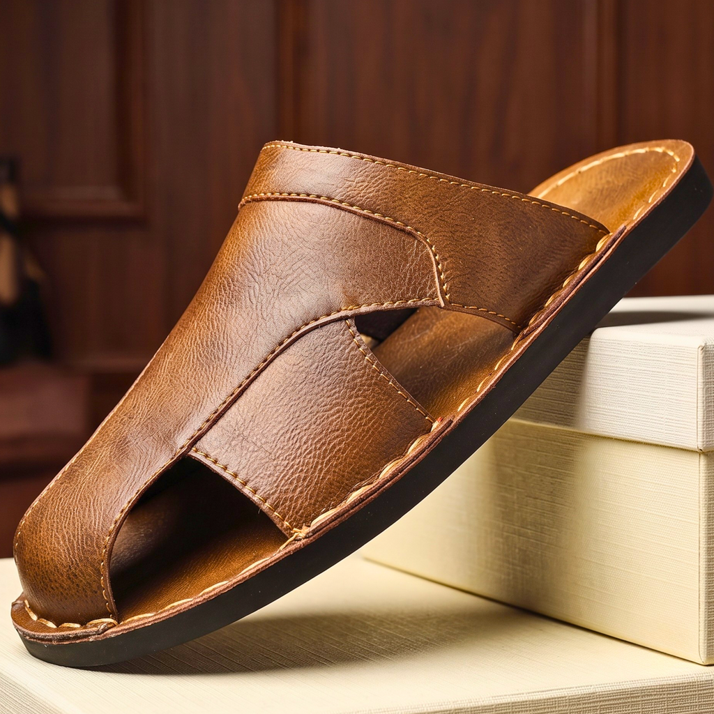 Premium Leather Open-Toe