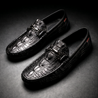Men's Crocodile Slip-On Loafers