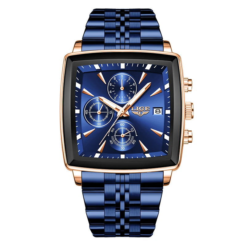 Square Stainless Steel Watch
