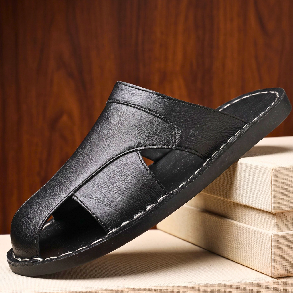 Premium Leather Open-Toe