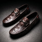 Men's Crocodile Slip-On Loafers