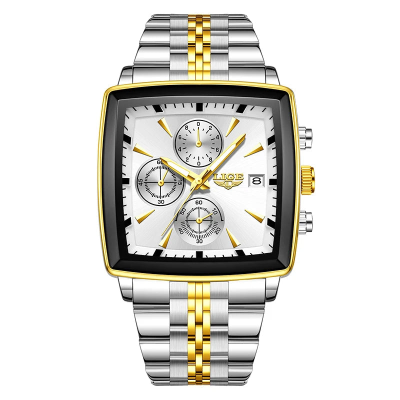 Square Stainless Steel Watch