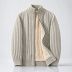 Thick Knit Zip-Up Sweater