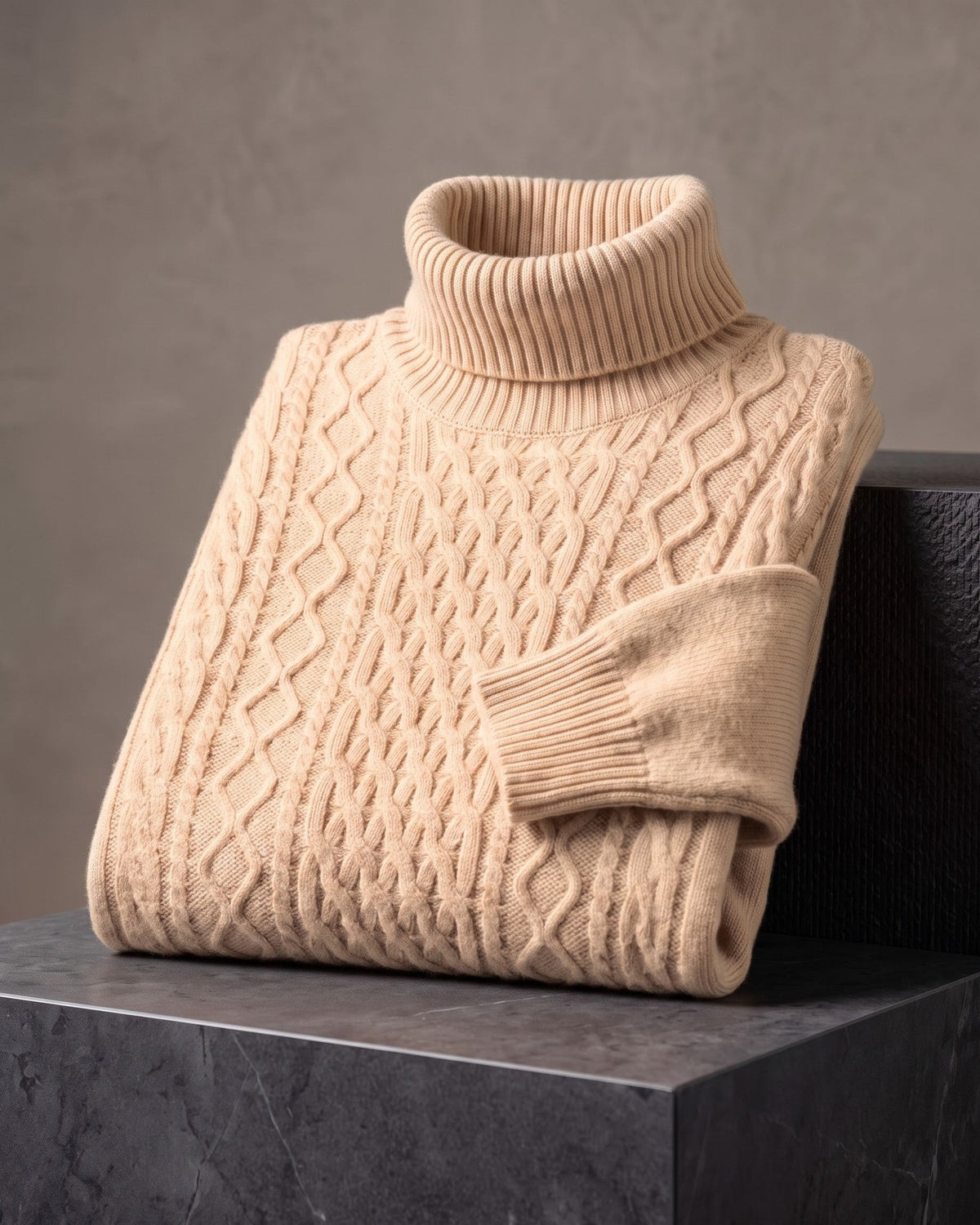 Wool Thick Turtleneck Pullover