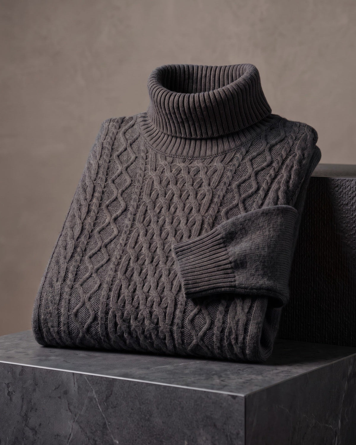 Wool Thick Turtleneck Pullover