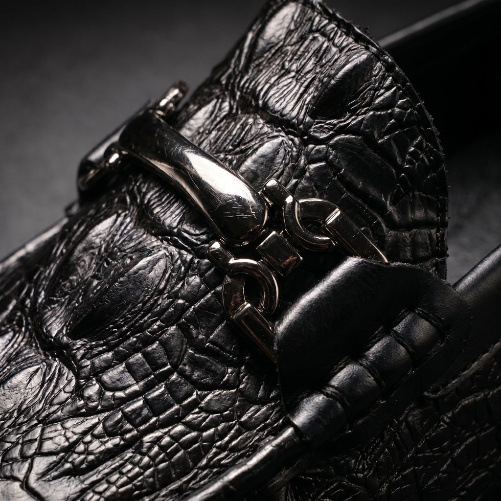 Men's Crocodile Slip-On Loafers