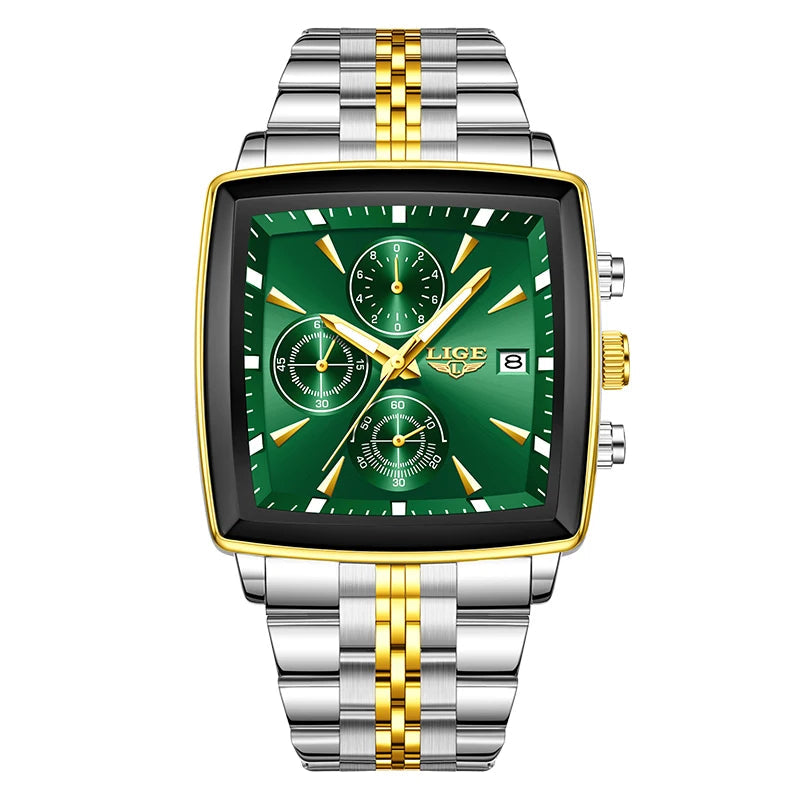 Square Stainless Steel Watch