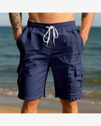 Linen Cargo Shorts