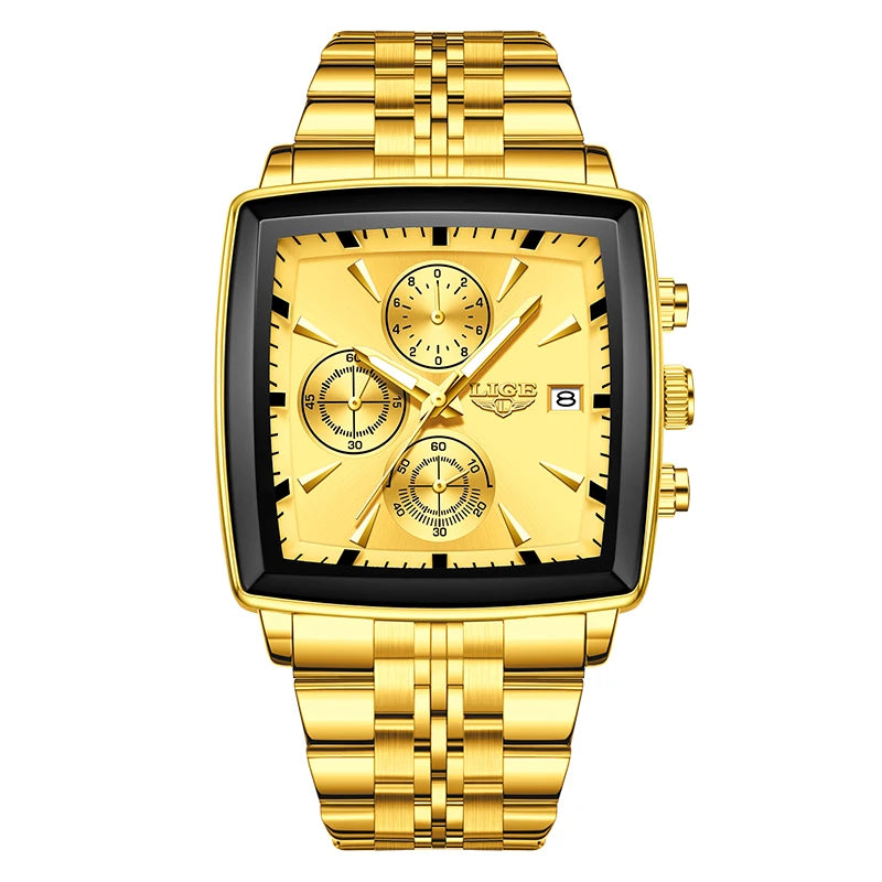 Square Stainless Steel Watch