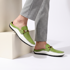 Premium Leather Backless Loafers