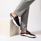Premium Leather Backless Loafers