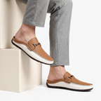 Premium Leather Backless Loafers
