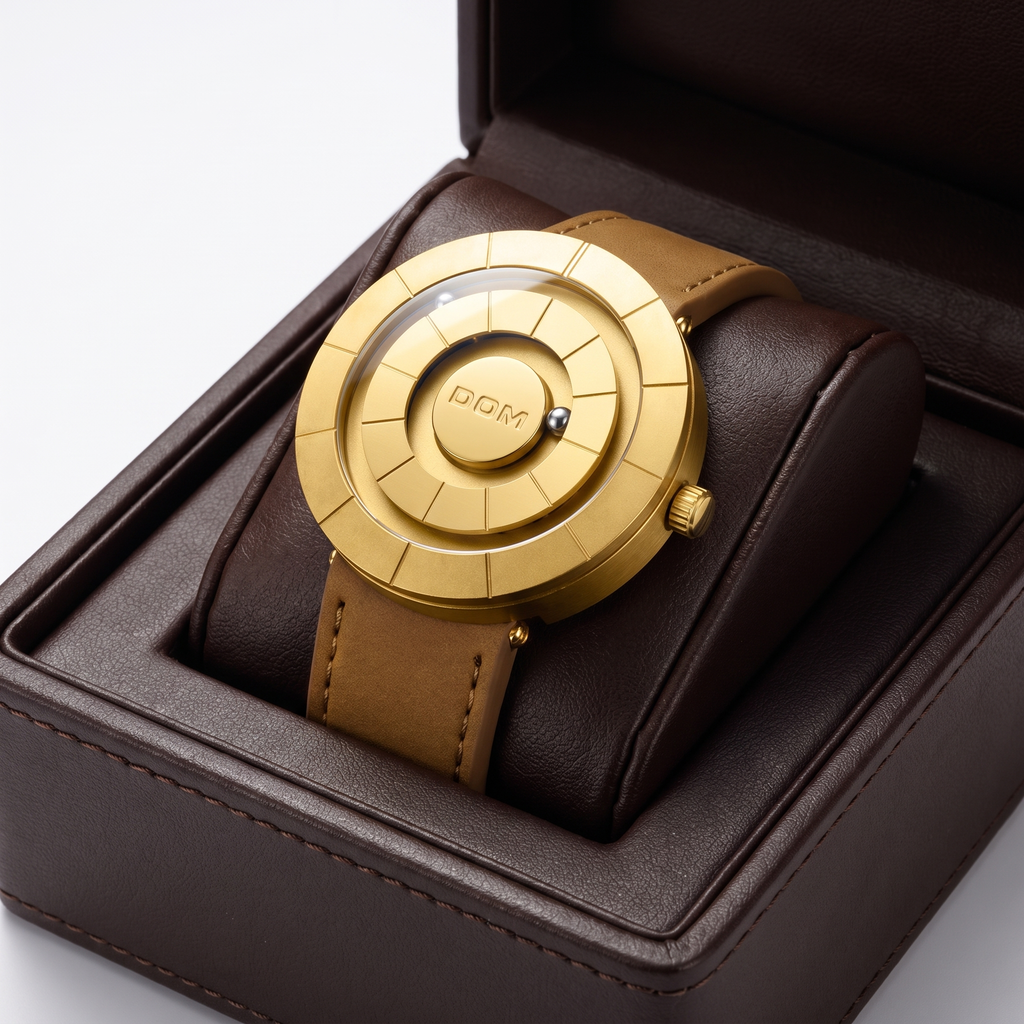 Leather Strap Dress Watch