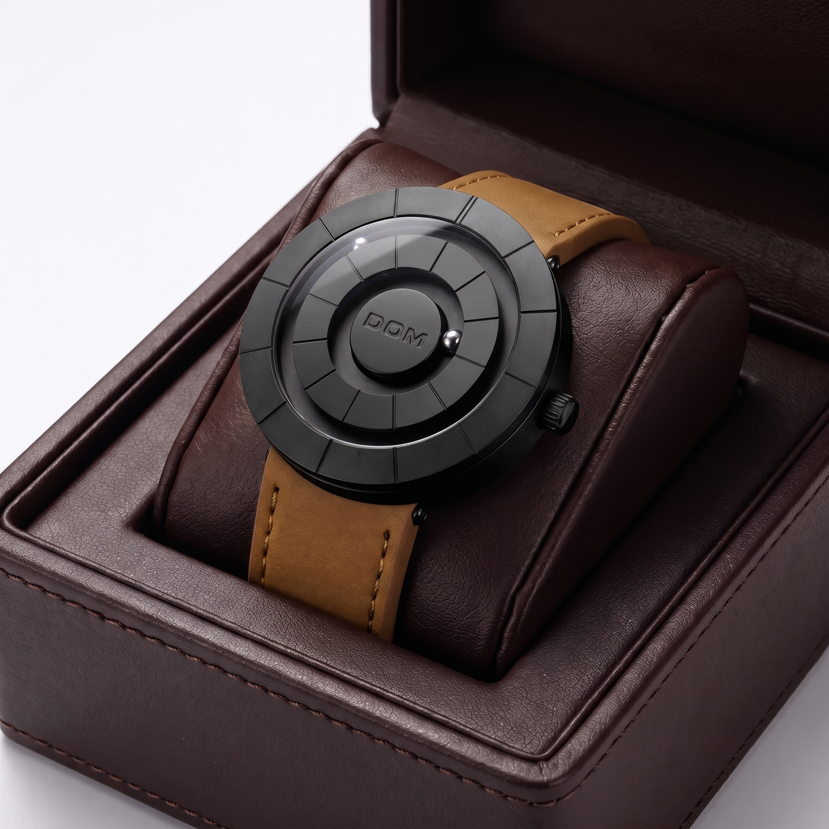 Leather Strap Dress Watch