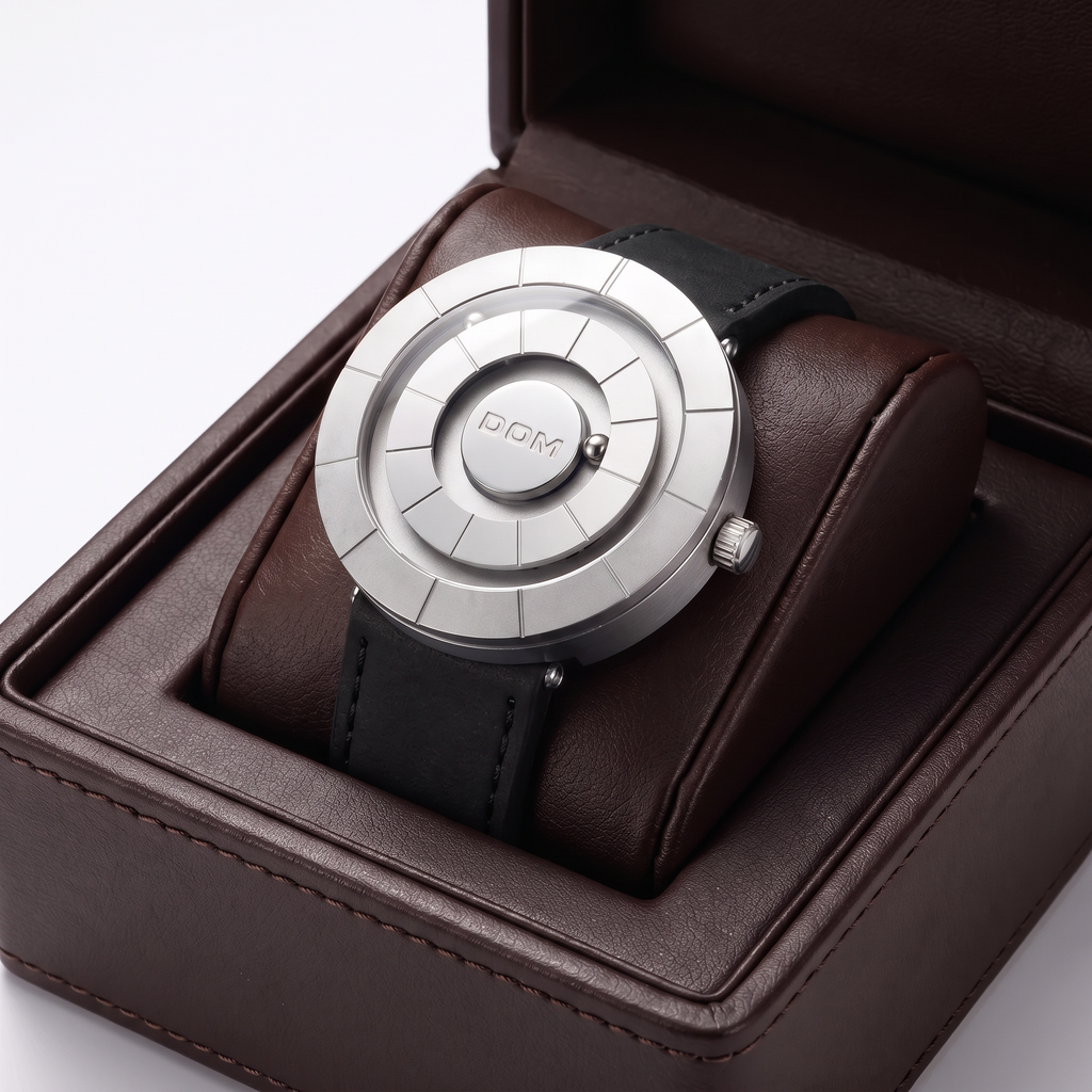 Leather Strap Dress Watch