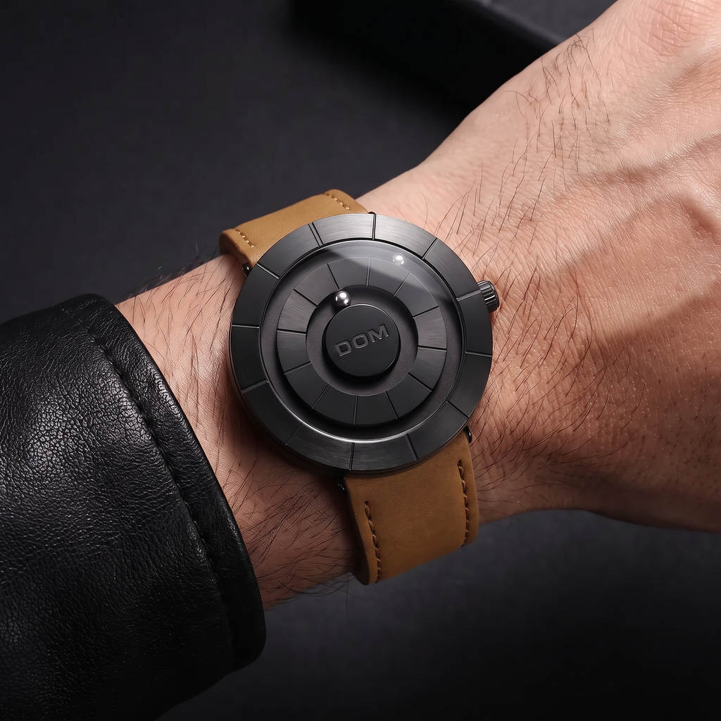 Leather Strap Dress Watch