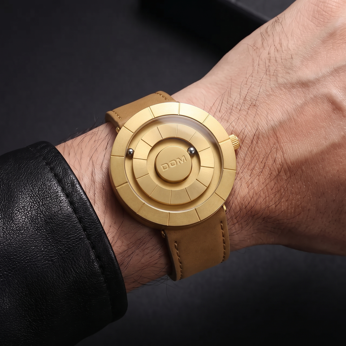 Leather Strap Dress Watch