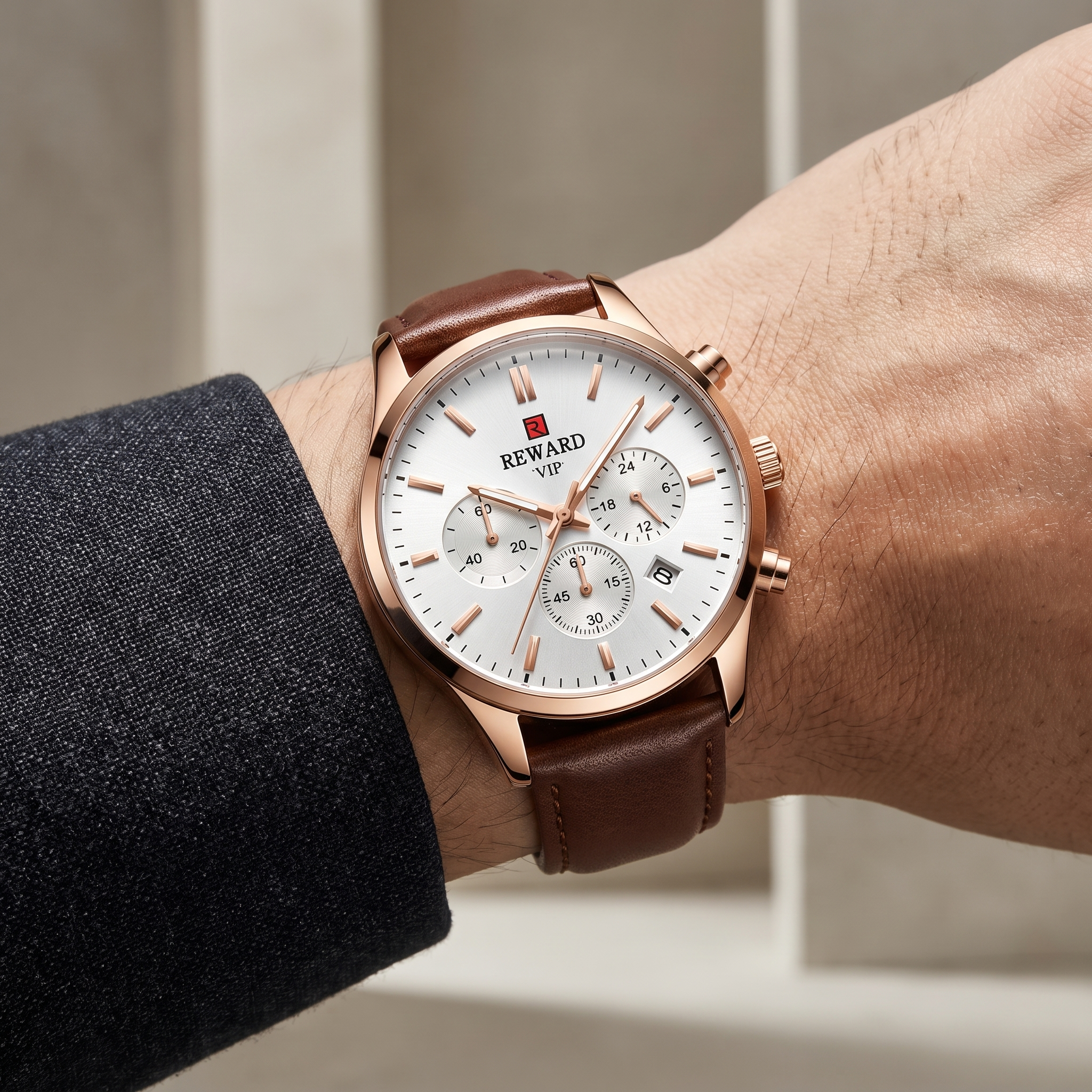 Classic Chronograph Wrist Watch