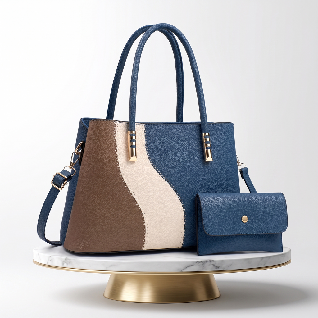 Leather Tote Bag Set