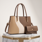 Leather Tote Bag Set