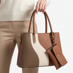 Leather Tote Bag Set