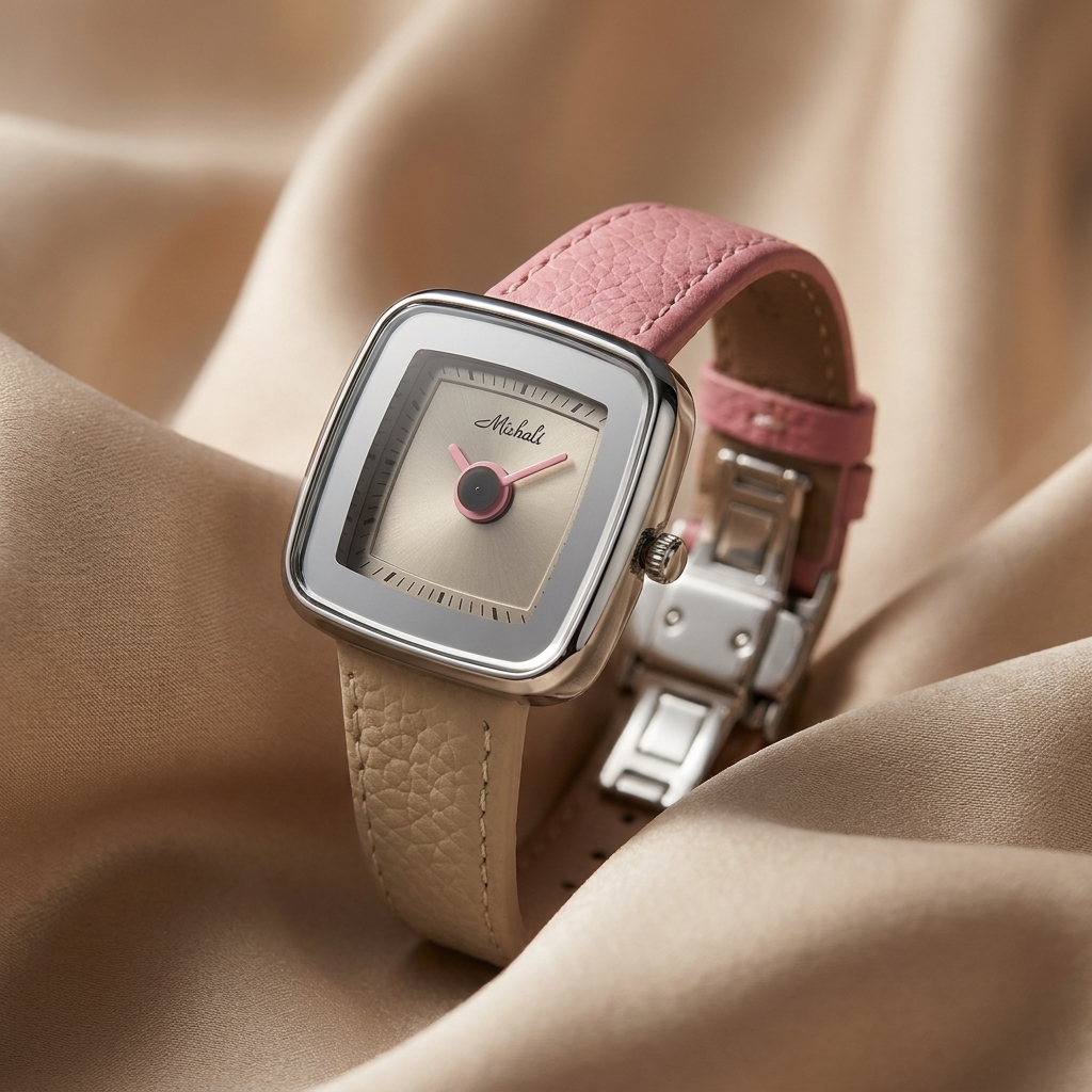 Luxury Leather Buckle Watch