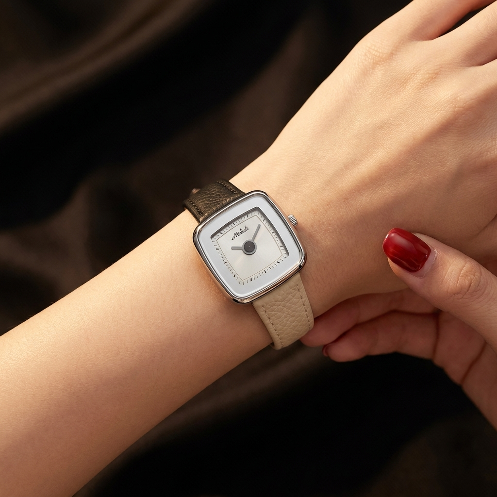 Luxury Leather Buckle Watch