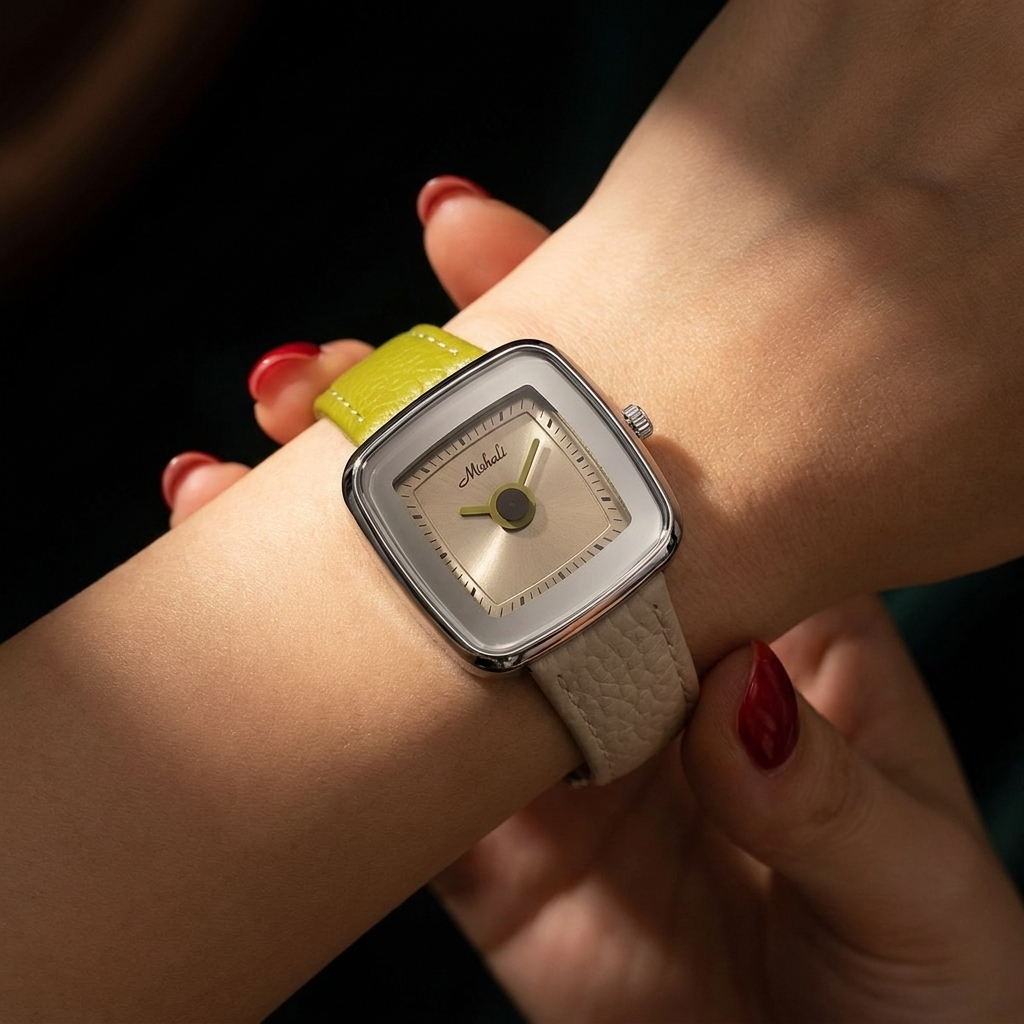 Luxury Leather Buckle Watch