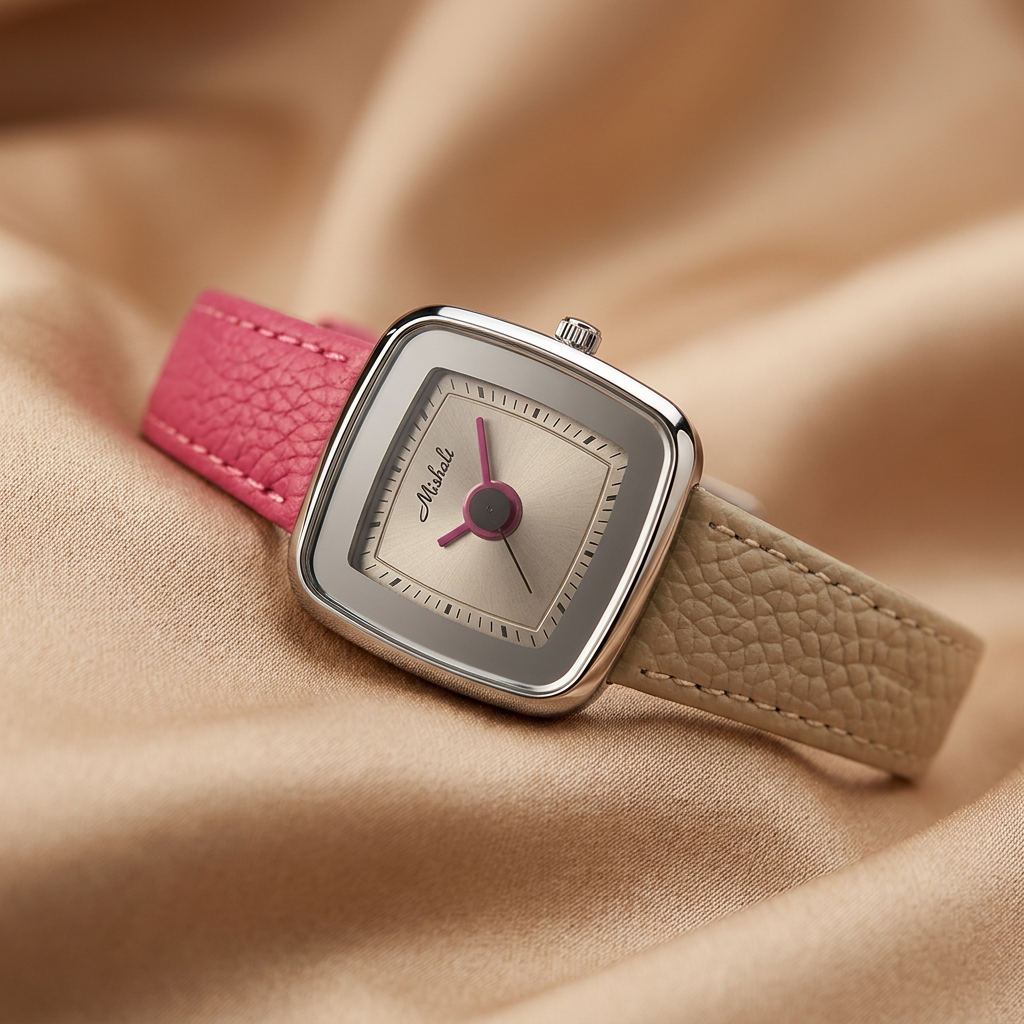 Luxury Leather Buckle Watch