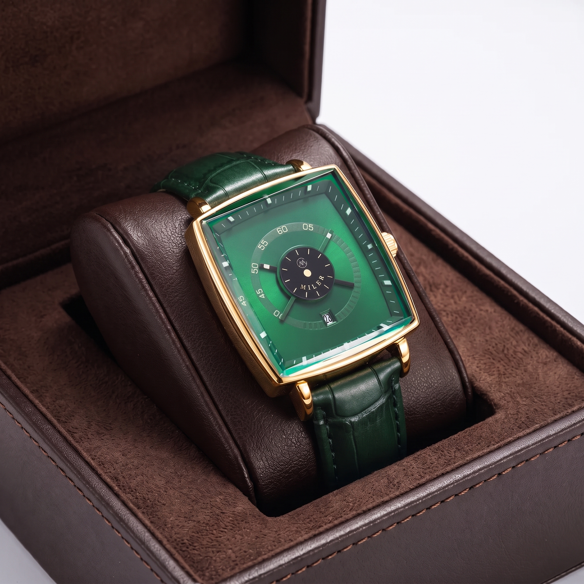 Men's Square Leather Watch