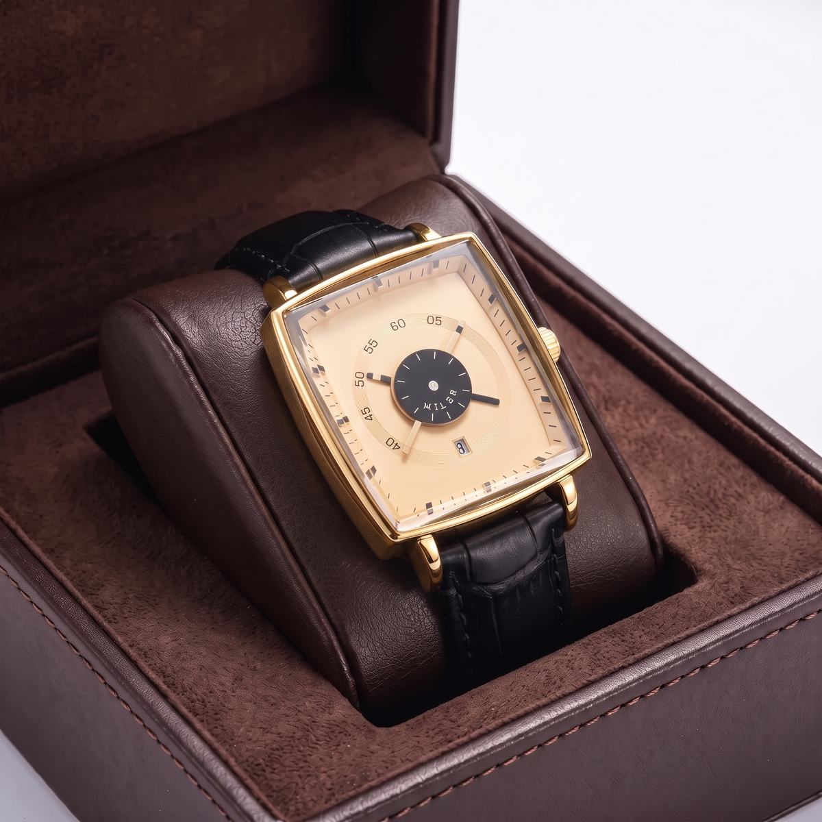 Men's Square Leather Watch