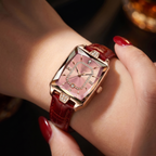 Women's Rectangle Leather Watch