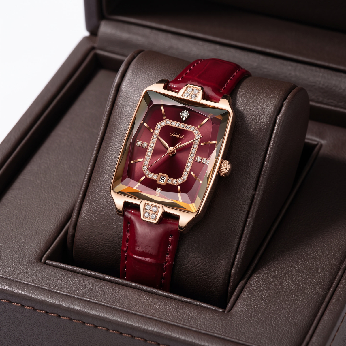 Women's Rectangle Leather Watch