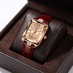 Women's Rectangle Leather Watch