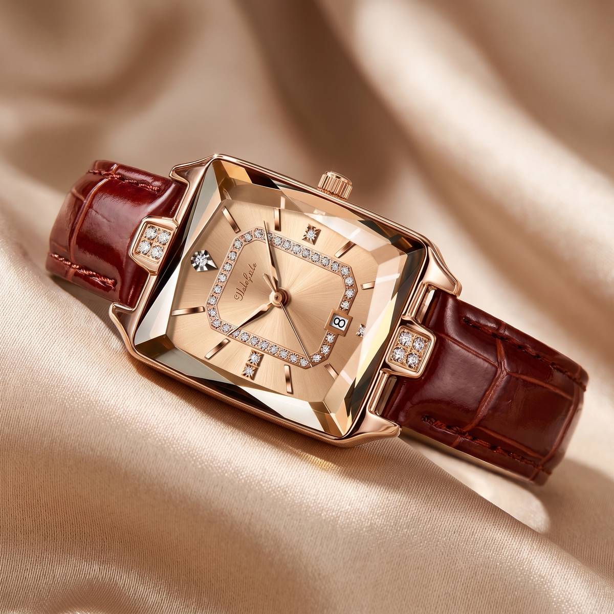 Women's Rectangle Leather Watch