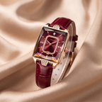 Women's Rectangle Leather Watch