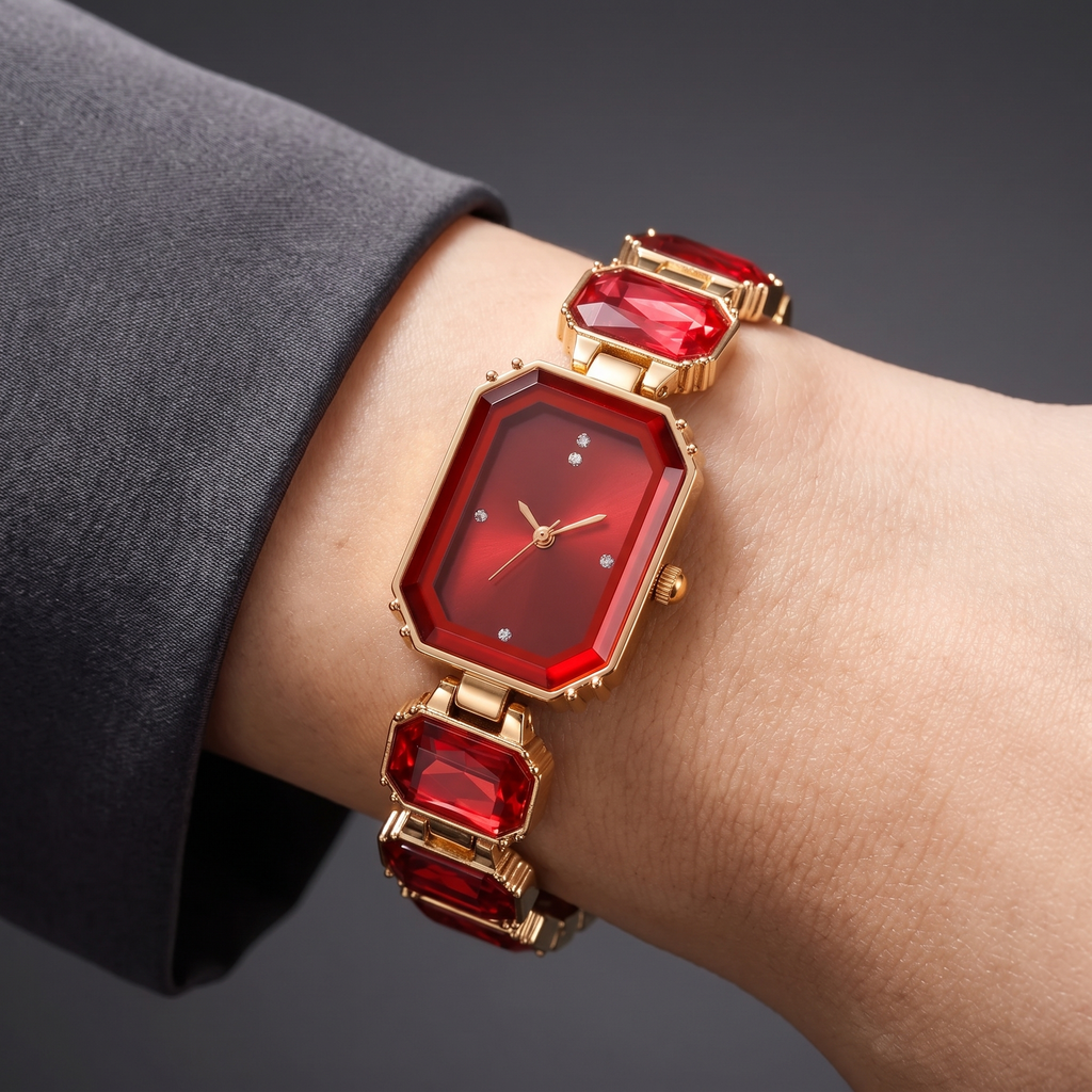 Women's Rhinestone Square Dial
