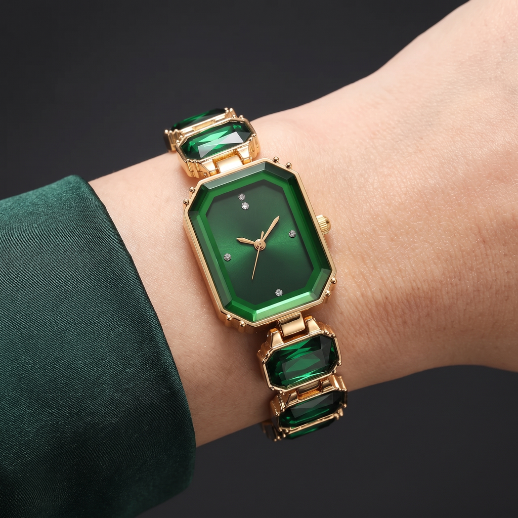 Women's Rhinestone Square Dial