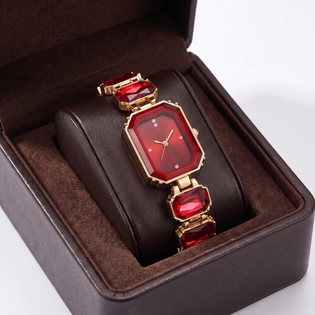 Women's Rhinestone Square Dial