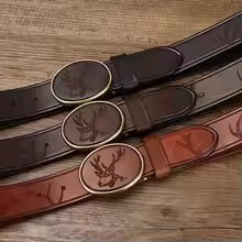 Brass Buckle Vintage Belt