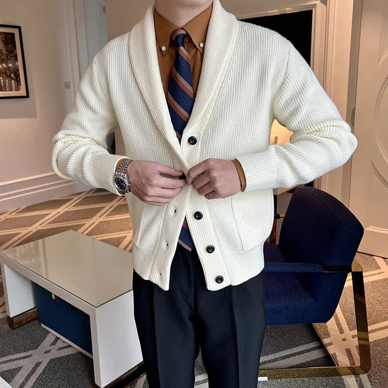 Classic Turn-Down Collar Knit