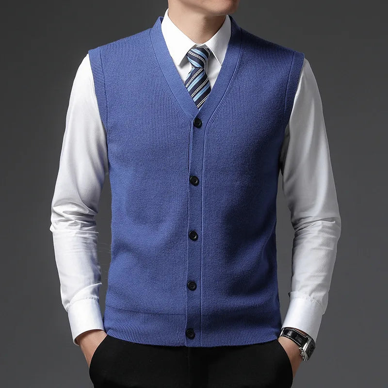 V-Neck Cardigan Sweater Vest