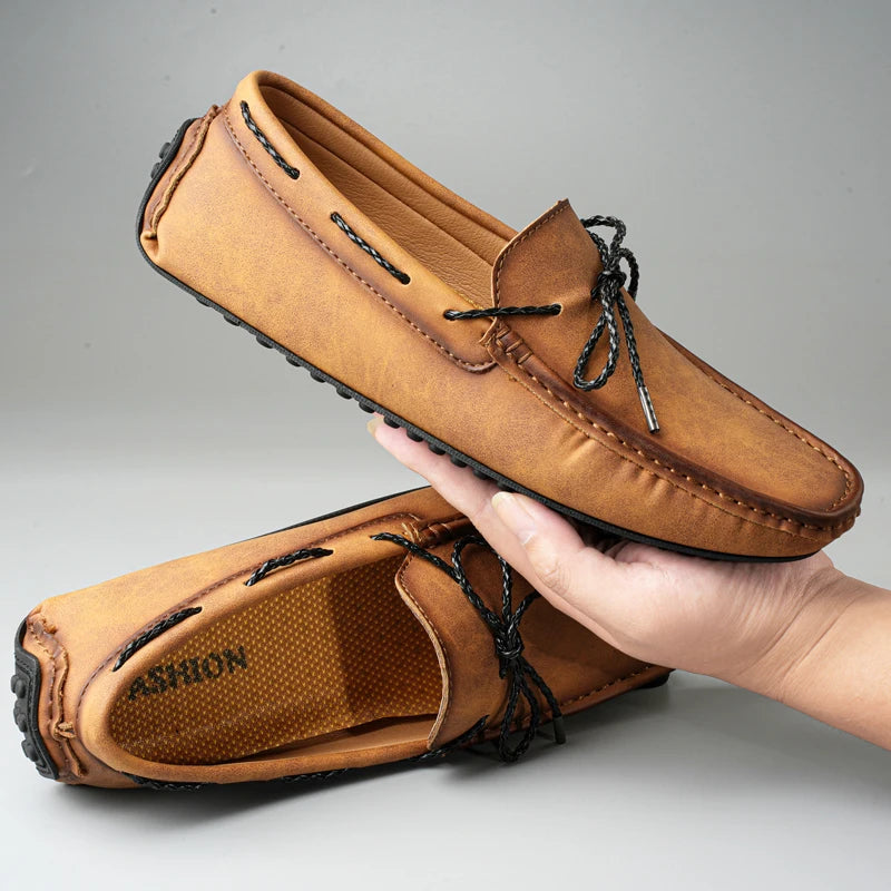 Premium Leather Slip-On Loafers