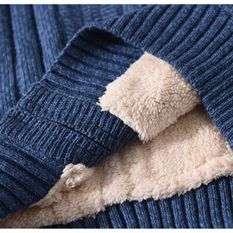 Thick Knit Zip-Up Sweater