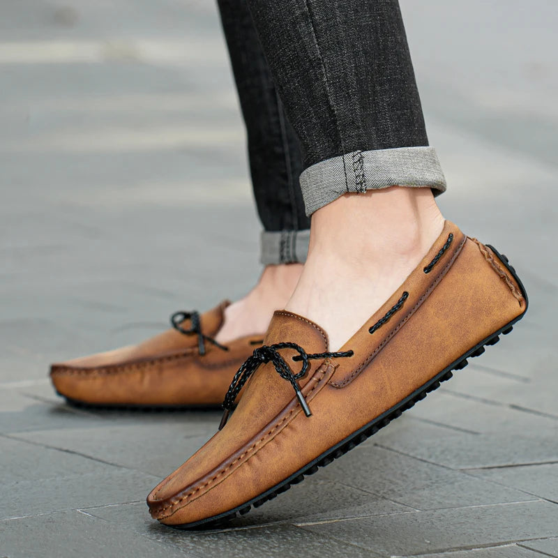Premium Leather Slip-On Loafers