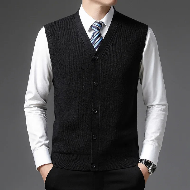 V-Neck Cardigan Sweater Vest