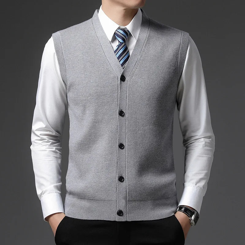 V-Neck Cardigan Sweater Vest