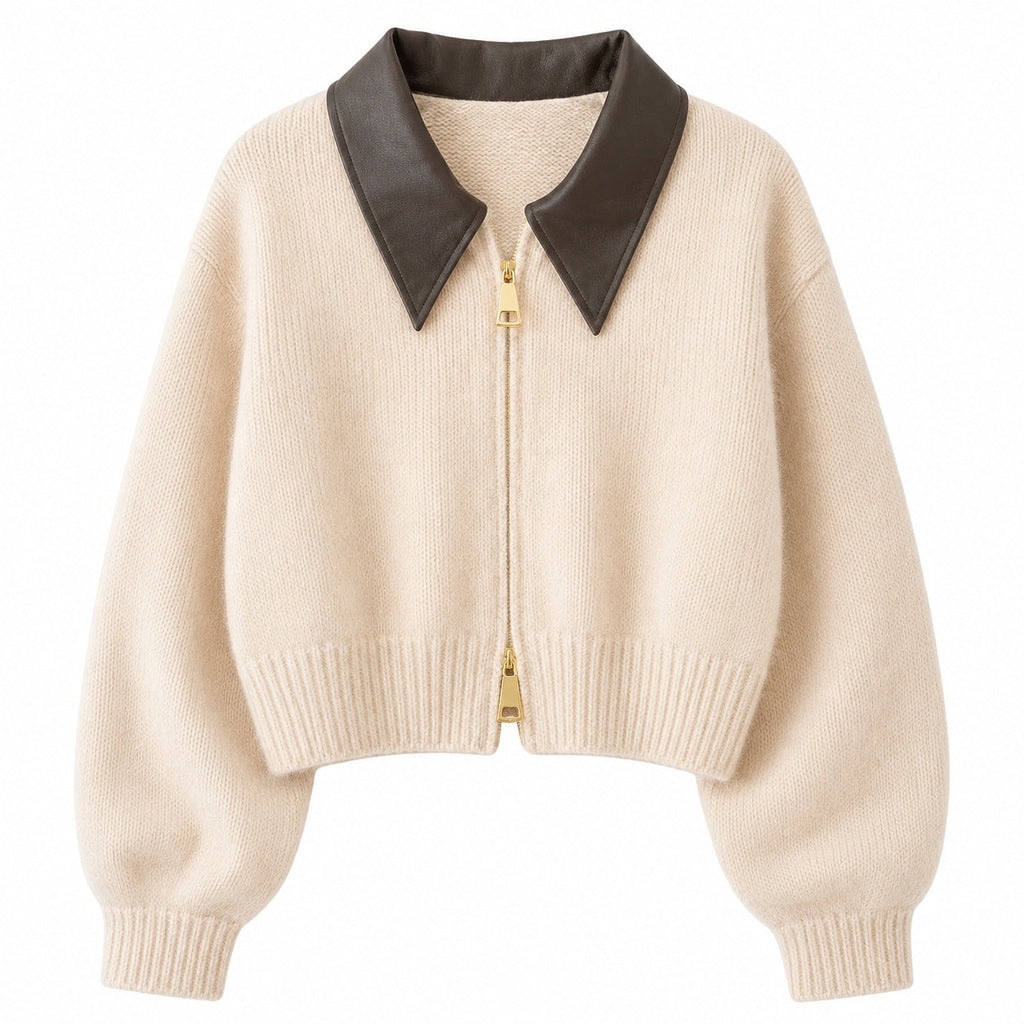 Fitted Knit Bomber Jacket