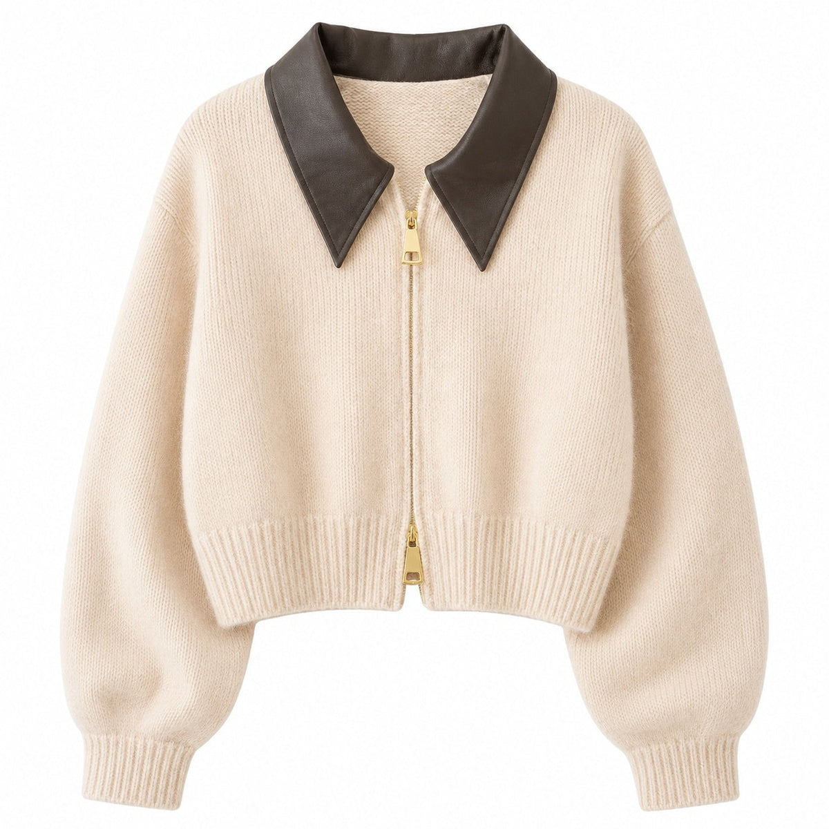 Fitted Knit Bomber Jacket