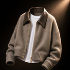Fitted Knit Bomber Jacket